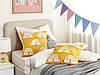 Набір з 2 бавовняних подушок з вишивкою веселки 45 х 45 см Жовтий LEEA, фото 2