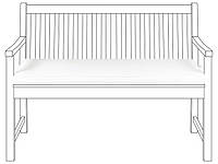 Подушка на сиденье скамьи 112 x 54 см Белый VIVARA