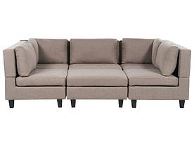 5-місний модульний тканинний диван з оттоманкою коричневого кольору UNSTAD