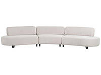 6-местный изогнутый льняной диван серый SOLBERG