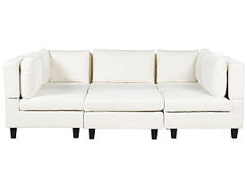 5-місний модульний тканинний диван з оттоманкою білого кольору UNSTAD