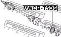 Подшипник приводного вала, VW FEBEST (VWCBT5DS)