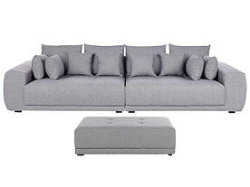 4-місний тканинний диван з сірою отоманкою TORPO