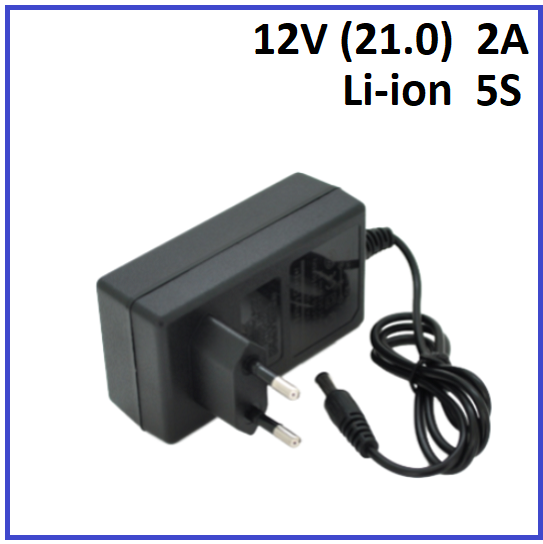 Зарядний пристрій для акумуляторів Li-ion 12V (21.0) 5S до 2A штекер 5.5х2.5