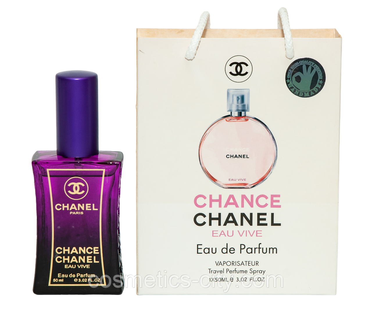 Тестер  жіночий Chanel Chance Eau Vive, 50 мл, сумка., фото 1