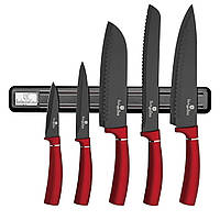 Набор кухонных ножей Berlinger Haus Metallic Line Burgundy Edition BH-2534-A 6 предметов n
