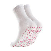 Турмалиновые носки с массажной подошвой, носки турмалиновые самонагревающиеся для ног пара - цвет черный Белый