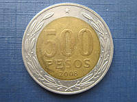 Монета 500 песо Чили 2008