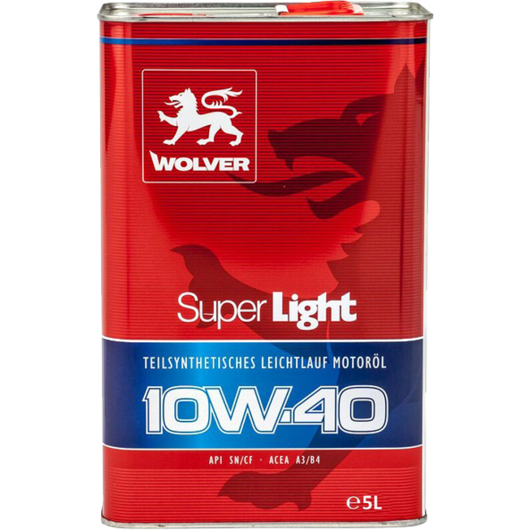 Моторна олива WOLVER Super Light 10w40 SM/CF 5
