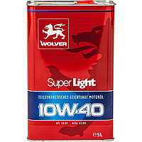 Моторное масло WOLVER Super Light 10w40 SM/CF 5