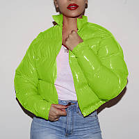 Куртка жіноча демісезонна коротка салатова куртка жіноча на осінь 40-42