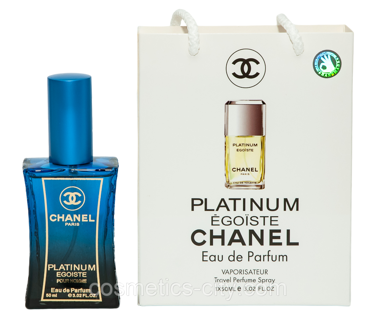 Тестер чоловічий  Chanel Egoiste Platinum, 50 мл, сумка., фото 1