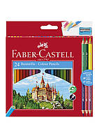 Набір олівців 24 кол. FABER CASTELL Замок + 3 двокольорові + стругачка (110324)