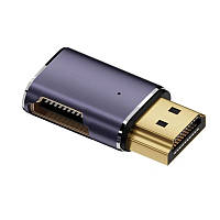 Переходник адаптер HDMI - HDMI M/F LED Metal (v2.1, 48Gbps, 8К) A8K-03