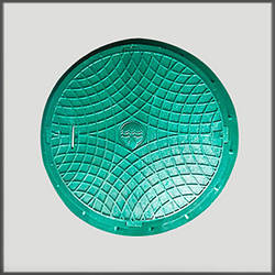 Каналізаційний люк круглий Акведук 6т полімерний (зелений)
