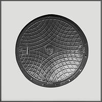 Каналізаційний люк круглий Акведук 6т полімерний (чорний)