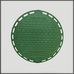Каналізаційний люк круглий "Дачний" 1т полімерний (зелений)