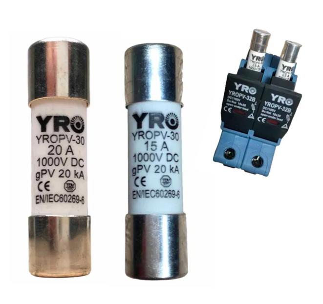 Запобіжник YRO 10x38 1000VDC (15А, 20А, 25А)