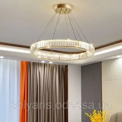 Люстра кільце 22510578 золото, срібло 60 см