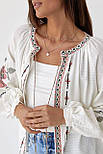 Жіноча сорочка вишиванка розльотайка з орнаментом на рукавах ліхтариках (р. 42, 44, 46) 14131048, фото 5
