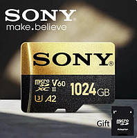 Картка пам'яті SONY- Golden MicroSD 1024 GB Class 10 Hi Speed