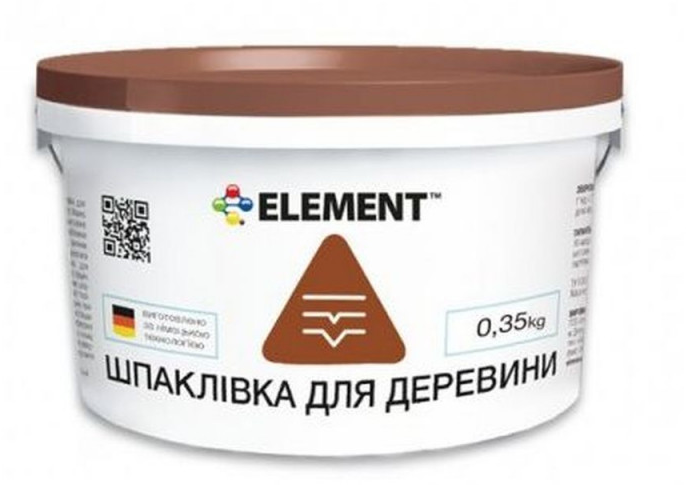 Шпаклівка акрилова для дерева ELEMENT (Біла) 0.35 кг