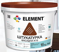 Штукатурка фасадная силиконовая ELEMENT К15 "Зернистная" (Украина) 25 кг