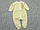 ГУРТОМ від 3 шт Котоновий бавовняний трикотажний натільний чоловічок на кнопках для новонароджених з куліра 7103 ЖЛТ, фото 3
