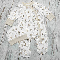 56 0-1 котоновий трикотажний чоловічок і шапочка закритий рукав шви назовні в пологовий будинок 7104 НТА