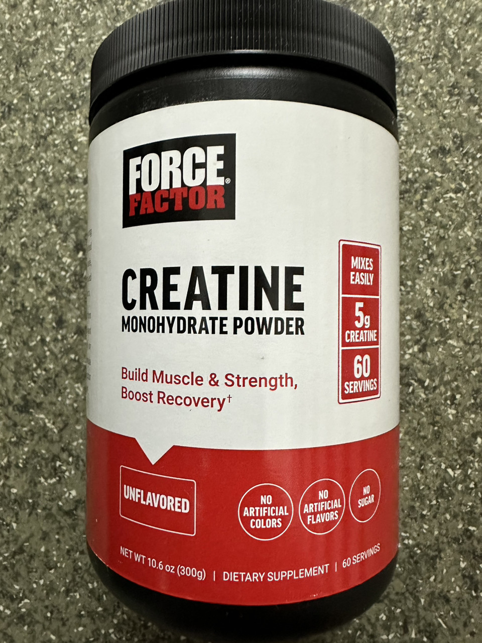 Креатин моногідрат, Force Factor Creatine 300 gram 60 порцій, фото 1