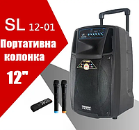 Колонка валіза з мікрофоном Temeisheng sl1201 портативна колонка з Bluetooth караоке з акумулятором