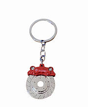 Брелок автомобільний для ключів гальмівний Диск Brembo, Брелок для ключів авто металевий Brembo