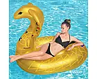 Надувний плотик для плавання та відпочинку на воді Золота Кобра Bestway 41445 Стильний надувний плотик, фото 2