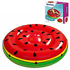 Надувний плотик для плавання та відпочинку на воді круглий Кавун Bestway 43140 Стильний надувний плотик, фото 8