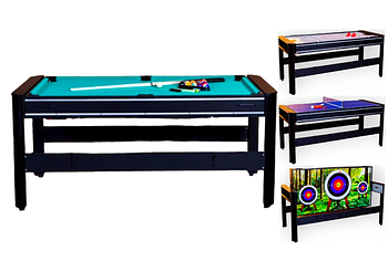 Ігровий стіл Twist 4в1 більярд, аерохокей, теніс, стрільба з луку