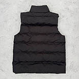 Чоловічий жилет Nike безрукавка спортивний жилет стьобаний Туреччина чорна. Живе фото, фото 3