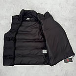 Чоловічий жилет Nike безрукавка спортивний жилет стьобаний Туреччина чорна. Живе фото, фото 4