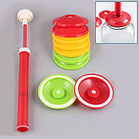 Вакуумна система ручна, насос + 9 кришок