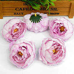 Штучна квітка Півонія (головка), 6 см, ніжно-бузковий