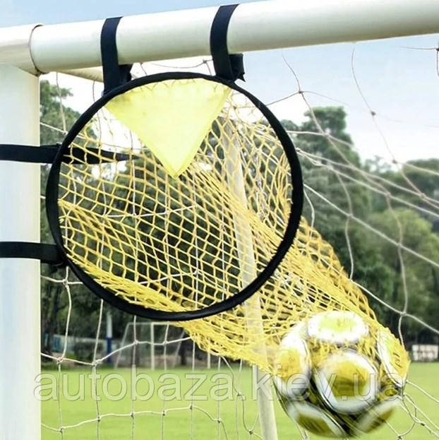 Сітка мішень тренувальна для футбольних воріт, кругла мішень складна для покращення влучень у футбольні ворота діаметр 45 см
