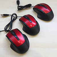 Маніпулятор миша USB провідна Optical Mouse, 5V / 100 mA, Black - Red