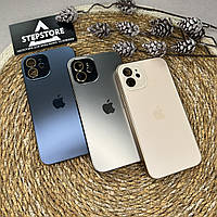 Чехол для iPhone 12 стеклянный Acrylics Titanium Case с линзами на камеру матовый