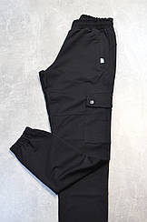Штани двонитка Джогері (Black) М-ХXХL