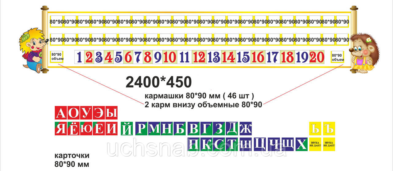 Розвивальна гра "Вчимо літери та цифри", фото 1