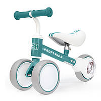 Детский беговел 6 дюймов (стальная рама, колеса EVA, подсветка заднего колеса) PROFI KIDS MBB 1015-1 Голубой