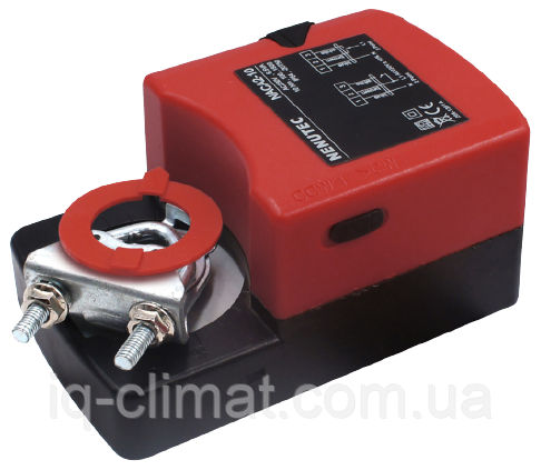 NACA 2-10 електропривід без зворотної пружини Nenutec 230В, 10Нм для повітряної заслінки до 2,0м²