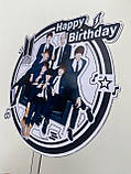 Топпер BTS Happy Birthday / Топпери на торт з прінтом, фото 3