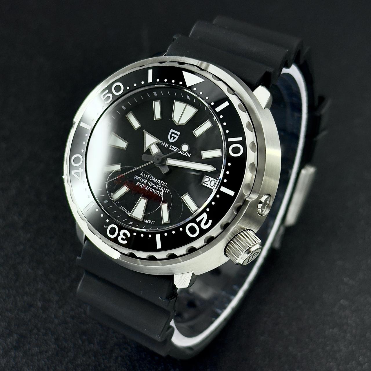 Чоловічий механічний годинник Pagani Design PD-1695 Silver-Black
