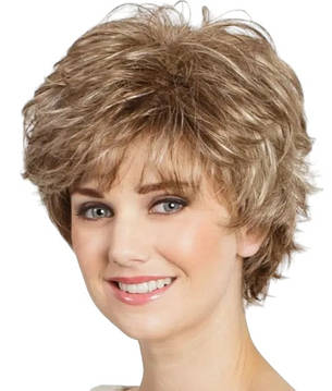 Перука коротка темний блонд, термоволокно HAIRJOY VC A6 /1014А, фото 1