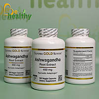 Ашваганда, 450 мг, California Gold Nutrition, 180 растительных капсул